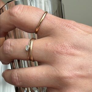 Polished gold fill rounded stacking band